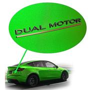Shop4EV Emblema doppio motore - nero opaco con sottolineatura rossa, per Tesla Model Y/3, durevole ABS