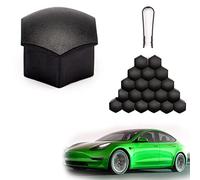 Shop4EV Set di 20 tappi per bulloni per ruota, con estrattore, gancio nero, compatibili con tutti i modelli Tesla