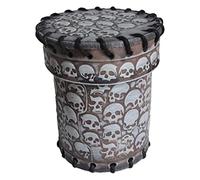 Dadi Macabre Dadi Coppa Nero Grigio Pelle Roleplaying Q-Workshop RPG Dnd Nuovo