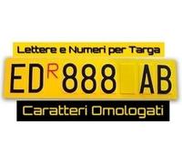 ShopAccessori Lettere e Numeri Adesivi per Targa Ripetitrice (4 Lettere + 3 Numeri) a Scelta