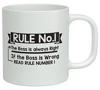 Shopagift Rule No. 1 The Boss is Always Right Tazza Divertente Bianca da 10 oz