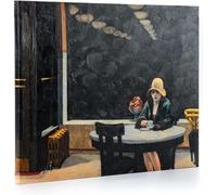 ShopArt - Edward Hopper Automat - Quadro con Vernice effetto Pennellate Stesa a Mano a Rilievo - Stampa Fine Art su tela Canvas Alta Definizione Pronto da Appendere (cm 50 x 60)