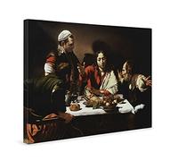 ShopArt Fine Art Prints Quadro - Caravaggio, Cena in Emmaus - Stampa su Tela - Riproduzione Artigianale Digitalizzata - Pronto da Appendere, 50x70 cm