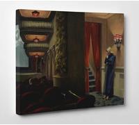 ShopArt - Quadro Effetto Pennellate a Rilievo - Edward Hopper New York Movie - Stampa Fine Art su tela Canvas Alta Definizione Pronto da Appendere (cm 50 x 60)