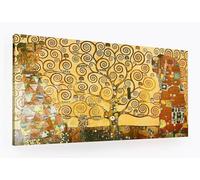 ShopArt - Quadro Effetto Pennellate a Rilievo - Gustav Klimt l’Albero della Vita - Stampa Fine Art su tela Canvas Alta Definizione Pronto da Appendere (cm 60 x 120)