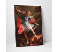 ShopArt - Quadro Effetto Pennellate Guido Reni San Michele Arcangelo - Stampa Fine Art su tela Canvas Alta Definizione Pronto da Appendere (cm 30 x 40)