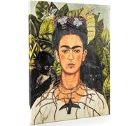 ShopArt - Quadro Vernice Effetto Pennellate Frida Kahlo Autoritratto con collana di spine - Stampa Fine Art su tela Canvas Alta Definizione (cm 30 x 40)