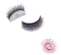 Shopbeautylust Eyelashes,Keones Reusable Self Adhesive Eyelashes,Glamour Post Reusable Adhesive Eyelashes,Waterproof Reusable Self-Adhesive Eyelashes Natural Look (2PCS,#1)