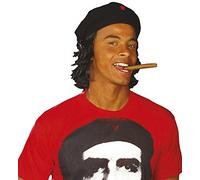 shoperama Berretto nero Che Guevara con capelli cappello rivoluzionario parrucca berretto