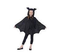 shoperama Cappellino a pipistrello con cappuccio per bambini costume vampiro mantello ali pipipistrello Halloween ragazza ragazzo taglia M/L