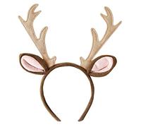 shoperama Cerchietto in tessuto soffice con corna e orecchie per cervo renna Bambi cervi cervi cervi calci accessorio costume