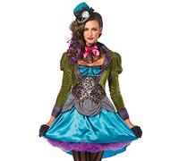 Shoperama - Costume da donna Leg Avenue, Deluxe Mad Hatter, Alice nel paese delle meraviglie