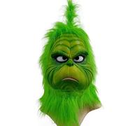 shoperama La Grinch - Maschera in lattice di alta qualità con film di Natale in capelli