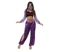 shoperama Principessa araba Haremsdame Incantevole Jeannie 1001 Notte 3 pezzi Costume da donna araba danza del ventre Belly Dance Harem Orient Fiaba Gelsomino, Taglia: XS