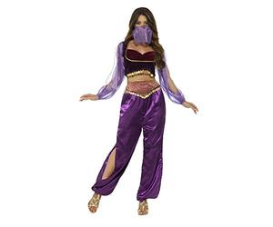 shoperama Principessa araba Haremsdame Incantevole Jeannie 1001 notte 3 pezzi Costume da donna araba danza del ventre Belly Dance Harem Orient Fiaba Gelsomino, taglia: S