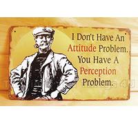 ShopForAllYou Vintage Decor Signs Attitude Problem 10 x 6 Tin Sign Nautical Funny Bad Sailor Captain Bar Decorazione da parete