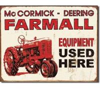 ShopForAllYou Vintage Decor Signs Farmall Tractor Equipment Used Here International Harvester IH Metal Tin Sign X