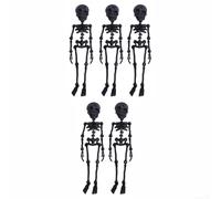 Shophubio 5 magneti da frigorifero a scheletro snodabile - Struttura ossea flessibile con design stravagante per la casa o la decorazione in classe (nero)