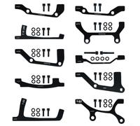 Shophubio Adattatore per freno a disco in alluminio lavorato CNC per E-Mountain Bike, PM e IS Mount Bracket Set adatto a dischi da 160 mm, 180 mm 203 mm, finitura nera (A03-FR203)