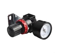 Shophubio AR2000 - Regolatore d'aria a bassa pressione da 1/4" per valvola di riduzione della pressione NPT e regolatore del compressore, gamma 0,05-0,85 MPa, alloggiamento in lega con montaggio