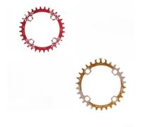 Shophubio Corona MTB leggera 32T per trail e arrampicata | Lega di alluminio leggera, resistente, opzione 32T, finitura rossa o oro, per una durata robusta (30T Gold - BCD96)