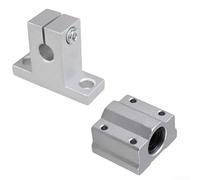 Shophubio Kit attuatore lineare per macchine CNC, set di guide lineari T8 a doppia vite con cuscinetti SCS8UU e lunghezza 350 mm, sistema di guida al movimento orizzontale (350 mm)