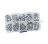 Shophubio Kit di riparazione per canne da pesca, 50 pezzi, con ceramica per occhielli ad anello, anelli guida di ricambio da 1,6-3,8 mm per riparazione occhiello, acciaio inossidabile e ferro (vecchio