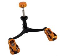 Shophubio Maniglia per mulinello da pesca a doppia manovella per serie 1000-5000, per mulinello pieghevole in metallo CNC, parte di ricambio, sinistra e destra, design intercambiabile (oro)