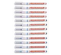 Shophubio Pennarelli per fori profondi, 12 pezzi, pennarelli a base di olio per metallo e legno, strumenti per la marcatura del layout del legno, set multifunzione a testa lunga, colore rosso e blu