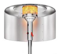 Shophubio Riflettore regolabile di messa a fuoco di calore, 33X15 nel cappuccio del riflettore di calore del metallo per i riscaldatori del gas naturale e del propano