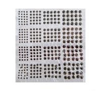 Shophubio Set di 336 occhi di pesce 4D, dimensioni miste da 3 mm a 6 mm, realistici occhi artificiali per la realizzazione di esche, stelle filanti e pesca