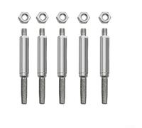 Shophubio Set di 5 frese cilindriche in carburo per motosega a catena, set di frese elettriche con teste di rettifica da 4 mm, 5 mm, 6 mm, argento (5 pezzi da 4 mm)