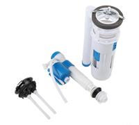 Shophubio Silenzioso sistema di scarico WC con doppio kit di sciacquone, meccanismo di volume di scarico regolabile, parti in plastica della cisterna WC, sostituzione valvola di riempimento WC