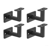 Shophubio Staffe per corrimano per scale in acciaio al carbonio, resistenti supporti per corrimano da parete per binari moderni per scale, staffe nere (confezione da 4)
