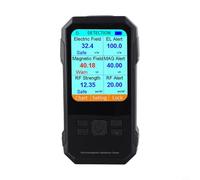 Shophubio Tester multifunzionale per campo elettromagnetico con rilevamento delle radiazioni 3 in 1, per uso industriale e domestico, schermo a colori, blocco dati e regolabile (nero)