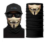 ShopINess Scaldacollo Multifunzionale Maschera Horror - Bandana Tubolare Unisex in Microfibra Traspirante per Moto Sport e Halloween (Vendetta)