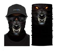 ShopINess Scaldacollo Tubolare Fascia Multiuso Unisex per Moto Bici Sport Festival Halloween Carnevale - Lupo Selvaggio