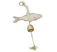Shopkeepers Bell Door Opening, Rustic Wooden Door Chime with Fish Design, 7.87x1.57 Inches Easy to Install Decorative Doorbell for Apartment, Dorm, Living Room, Studio, Home and Small Business Entry