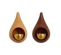Shopkeepers Bell Japanese Ornament Decorative Doorbell Ornament Welcome Wind Chime for Office Cafes Restaurants Stores Fridges(Dark Brown)