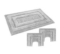 ShopMix Set 3 Parure Tappeto da Bagno PHP Sirio, Lino, Uni