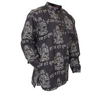 SHOPOHOLIC FASHION - Camicia da uomo leggera, stile hippie Blu L