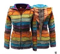 SHOPOHOLIC FASHION Capispalla con Cappuccio Pixie a Righe da Donna, M