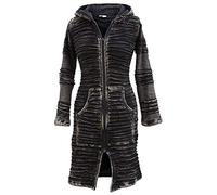 SHOPOHOLIC FASHION Giacca Lunga da Donna in Stile Bohémien, Stile Hippie, Gotico, Nero, M