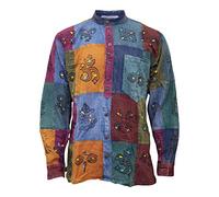 SHOPOHOLIC FASHION Multicoloured Camicia Patchwork da Uomo, XXL