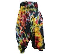 SHOPOHOLIC FASHION Pantaloni Harem Colorati con Tintura a Cravatta, Vestiti Hippie Boho più Luminosi e Larghi, Tyedye Accecante