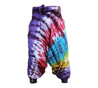 SHOPOHOLIC FASHION Pantaloni Harem Colorati con Tintura a Cravatta, Vestiti Hippie Boho più Luminosi e Larghi, Miscela Arcobaleno Scuro