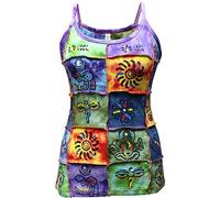 Shopoholic Moda Da Donna Tradizionale Simbologia Toppe Hippy Canotta - Tradizionale mix, X-Large