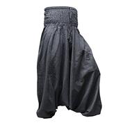 Shopoholic - Pantaloni tipo sarouel, stile Aladdin e hippie, tuta nero M