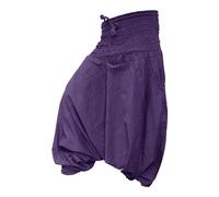 Shopoholic - Pantaloni tipo sarouel, stile Aladdin e hippie, tuta Violet - Violet M