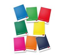 SHOPPARE - Pigna Colours, Quaderno formato A4, Rigatura 10F, quadretti 1 cm. con Margine per 1° elementare, Carta 80g/mq, Pacco da 10 Pezzi